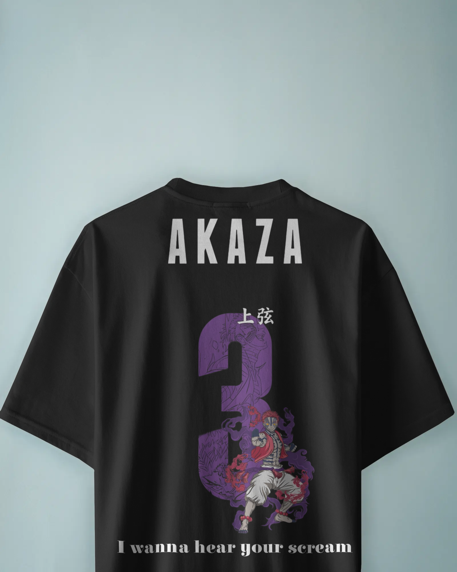 Akaza Demon Moon Oversized T-Shirt